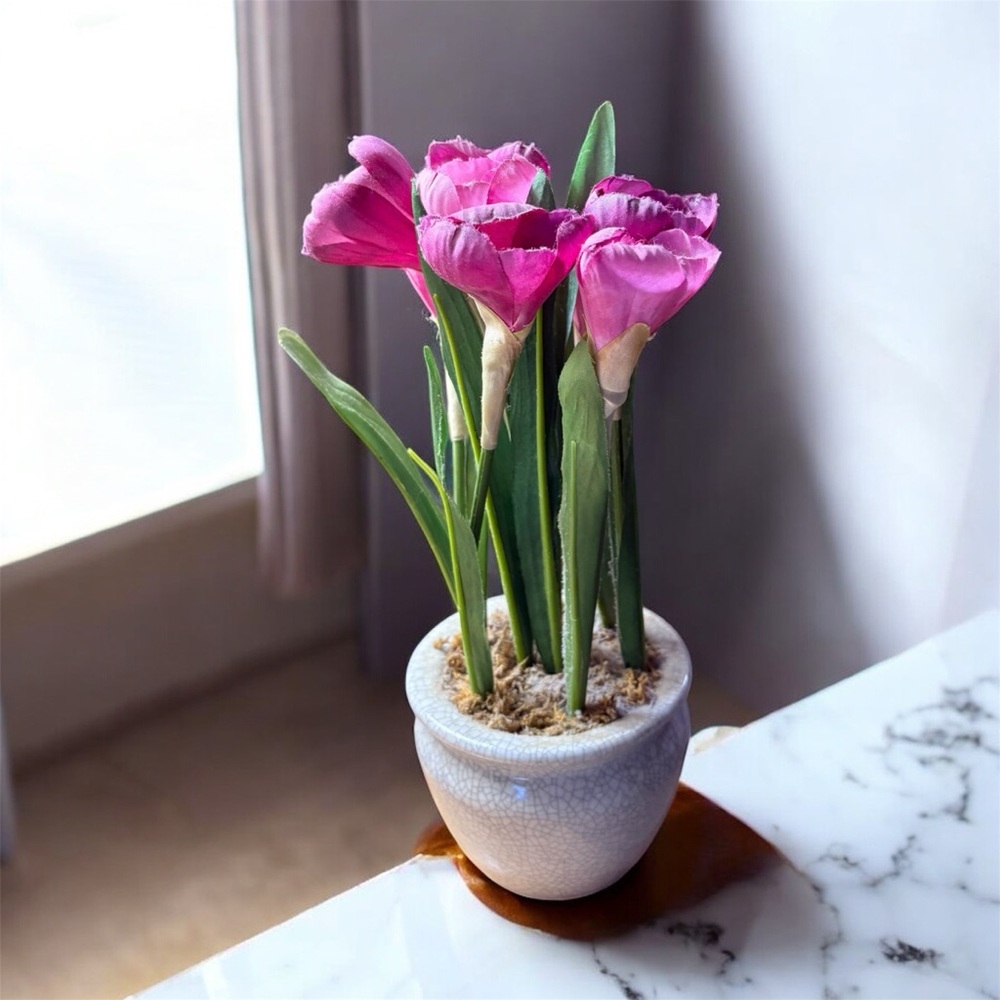 Artificial Potted Flowers/Faux Flower Home Decor